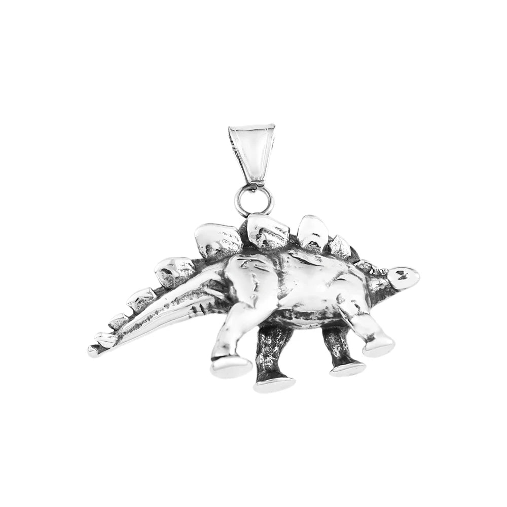 Dinosaur Pendant — Stainless Steel