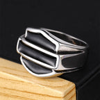 Vintage Viking Shield Ring — Stainless Steel