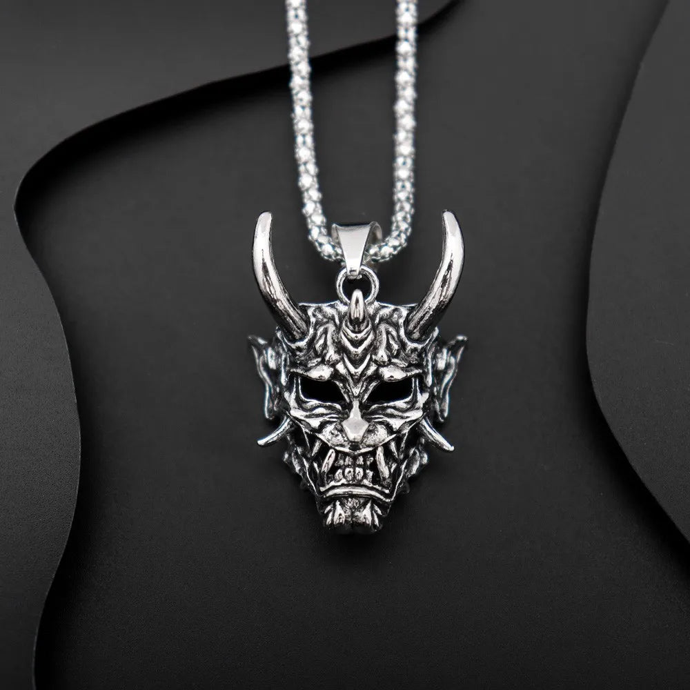 New Street Punk pendant Necklace Vintage Ghost Mask Halloween overbearing Jewelry Gift pendant necklace jewelry wholesale