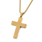 Jesus Cross Praying Hand Pendant — Gold