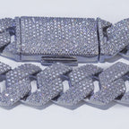 925 Silver Cuban Moissanite Bracelet VVS 15MM