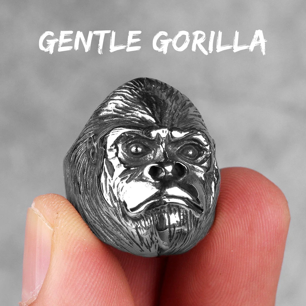 Gorilla Monkey Ring — Stainless Steel