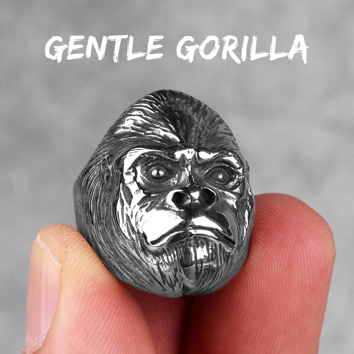 Gorilla Monkey Ring — Stainless Steel
