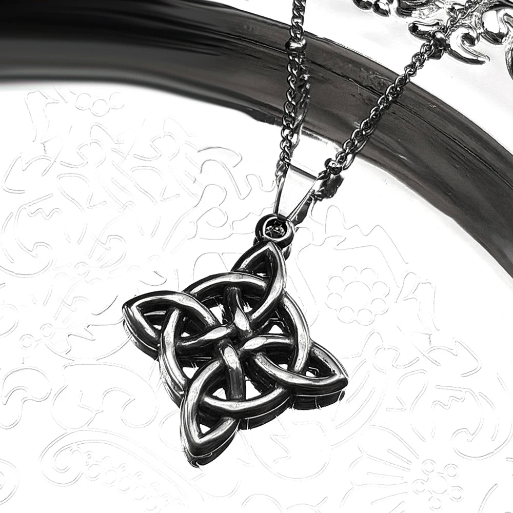 Celtic Witches Knot Necklace — Stainless Steel