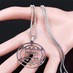 Satan Seal Silver Chain Necklace — Stainless Steel
