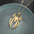 Stainless Steel Simple Personalized Spider Pendant Necklace Men and Women Fashion Party Pendant Jewelry Gift