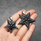 Star Pentagram Pendant Necklace Stainless Steel