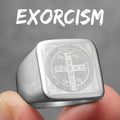 Exorcism Saint Benedict Cspb Stainless Steel Men Rings Punk For Male Women Fashion Jewelry Creativity Gift