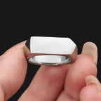 Minimal Biker Ring — Stainless Steel