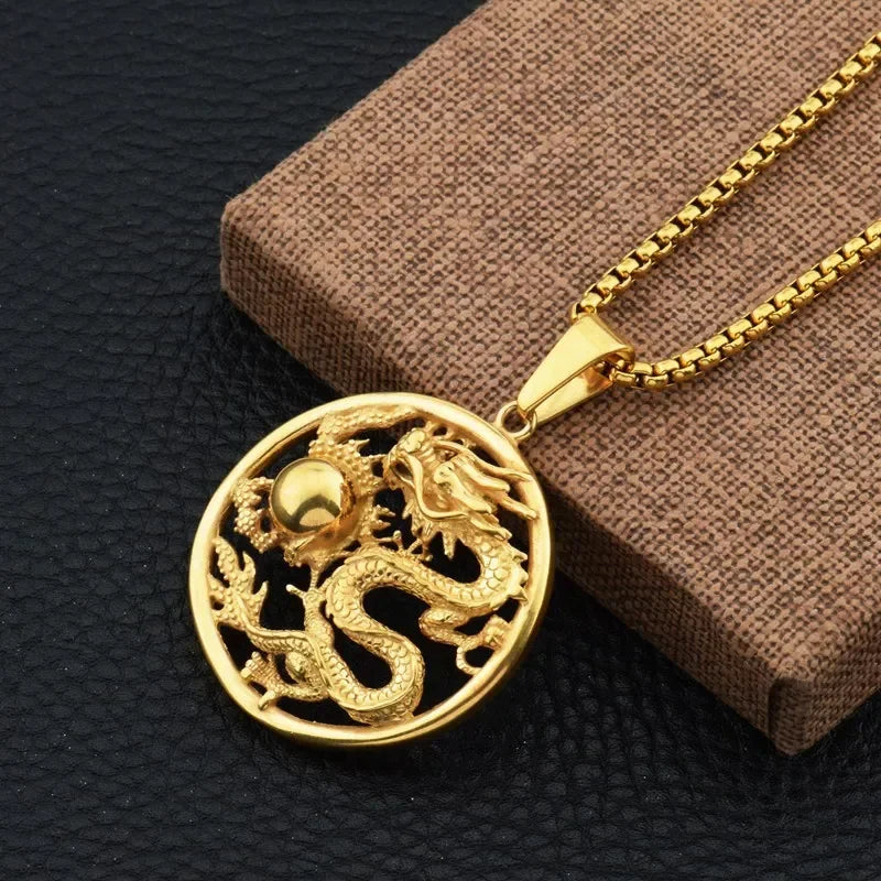 Domineering Ferocious Tiger Head Pendant Stainless Steel Animal Necklace Men's Punk Trend Cool Jewelry Boy Gift