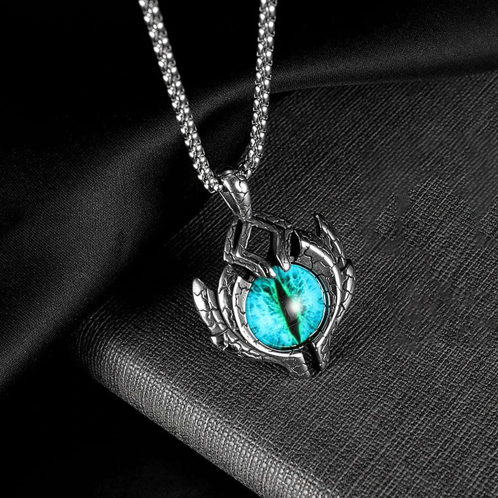 Demon Eye Pendant — Stainless Steel