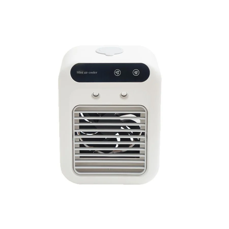 Portable mini desktop air conditioner fan, low noise, powerful humidifier and cooling function, USB charging