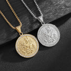 Saint George Slaying Dragon Pendant Necklace — Stainless Steel