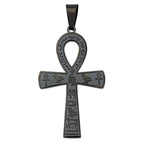 Vintage Punk Anka Cross Pendant Stainless Steel Egyptian Necklaces For Men Women Unique Rune Amulet Jewelry Gifts