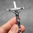 Inverted Cross Pendant — Stainless Steel