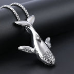 Whale Steel Pendant 316L Men Women Simple Necklace