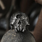 Priestess Retro Priest Ring, Men's Silvery Plated Ring, Artistic Ring Punk Style, Goth Jewelry for Men, Gifts for