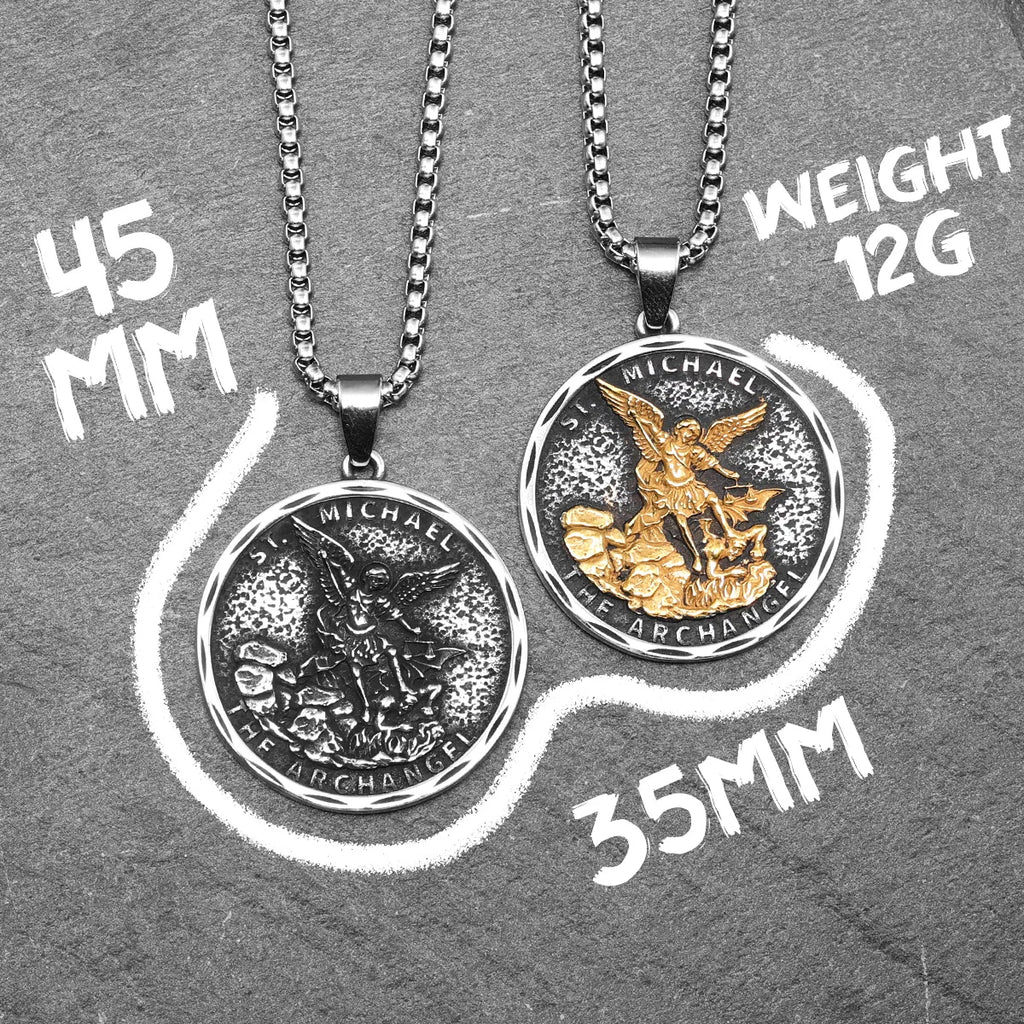 Archangel Michael Pendant — Stainless Steel
