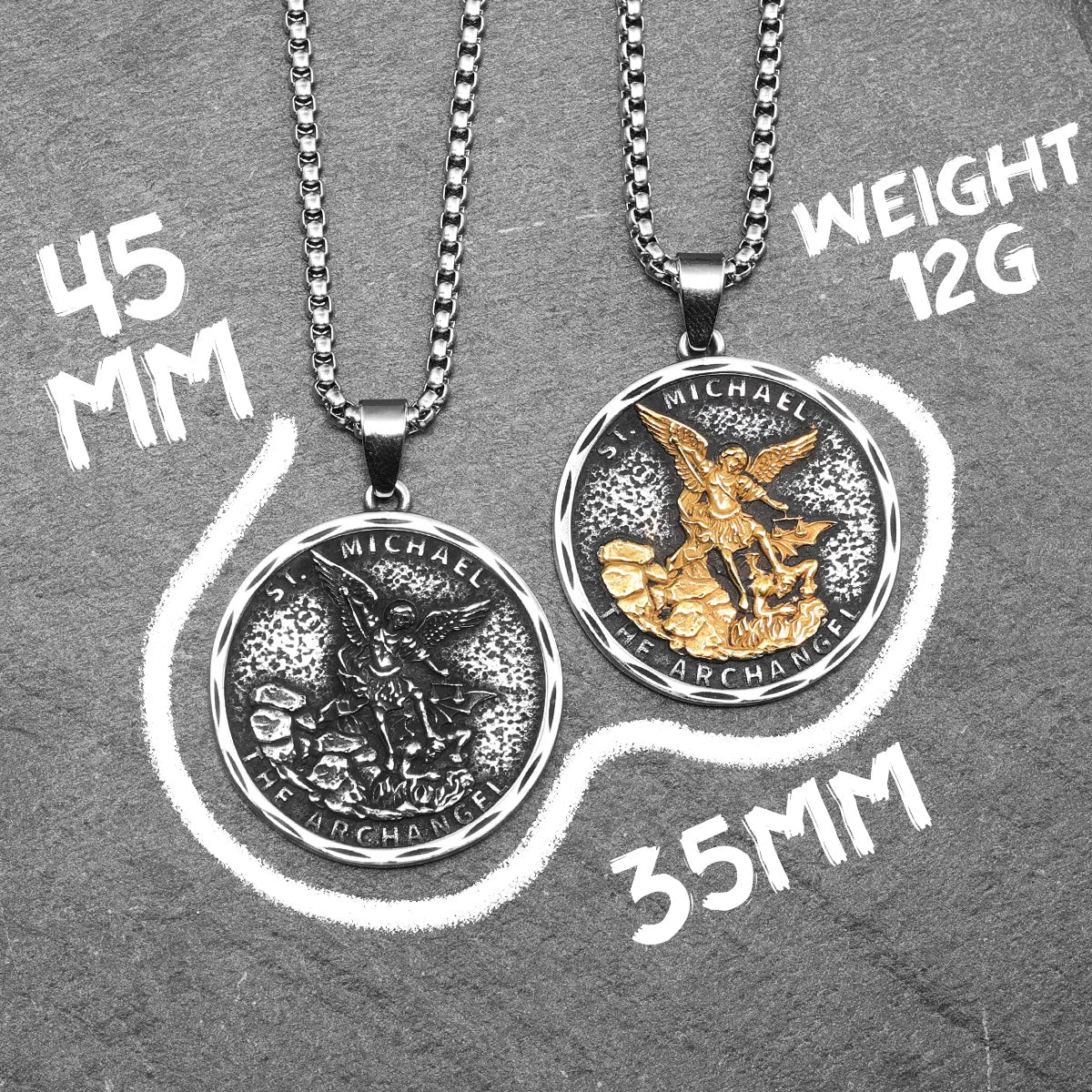Archangel Michael Pendant — Stainless Steel