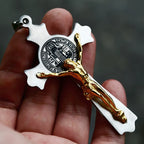 BEIER Catholic Religious Good details Jesus Piece Cross Pendant Necklace For Men Gift Vintage Chain Christian Jewelry BP8-554