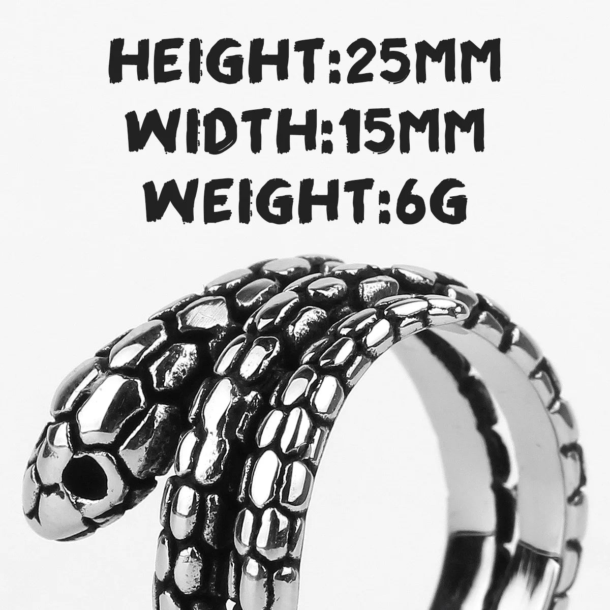 Snake Animal Ring — Stainless Steel
