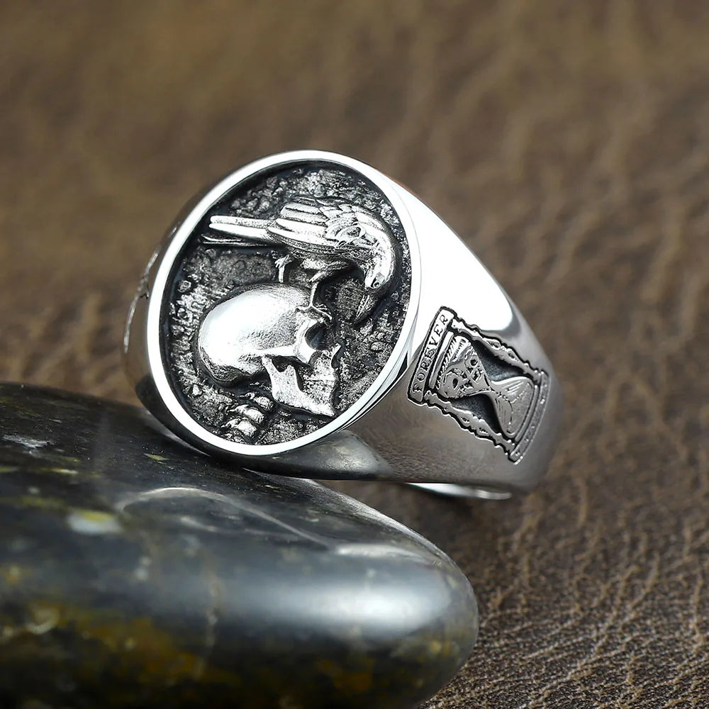 Skull Eagle Ring — 925 Silver