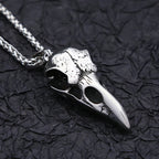Crow Skull Pendant Necklace — Stainless Steel