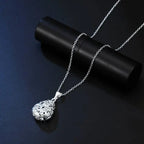 Pretty 925 Sterling silver Hollow water drop pendant necklaces for women fashion party wedding got engaged jewelry Couple gifts