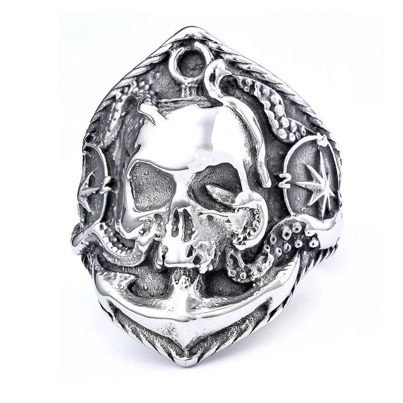 Multi Style Gothic Skull Rings Stainless Steel Fashion Personality Hip-hop Men Ring Biker Party Charm Jewelry Gift
