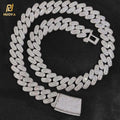 Iced Out Cuban Chain Necklace Stainless Steel 18MM