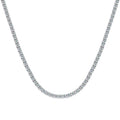 KNOBSPIN Full Moissanite Tennis Necklace with Pendant 925 Sterling Sliver Plated 18k Chain for Man Sparkling HipHop Party Jewely