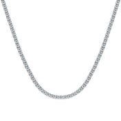 Full Moissanite Tennis Necklace — Silver-Tone 3mm