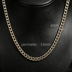 Width 6/8mm 316L Stainless Steel Men's Goth Y2K Cuban Style Fashion Bracelet America N Retro Steampunk Accessories