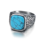 Jiayiqi Men'S Ring Punk Rock 316L Stainless Steel Signet Ring For Men Hip Hop Party Jewelry Male Wedding Gift Custom