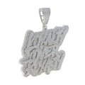 Iced Out Letter Pendant Necklace