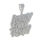 Iced Out Letter Pendant Necklace