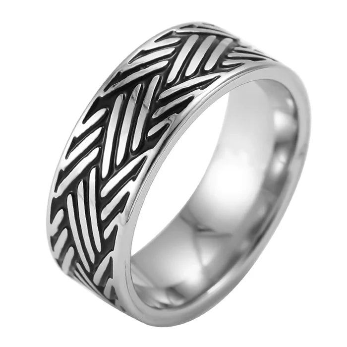 10mm Wide Band Ring — Stainless Steel