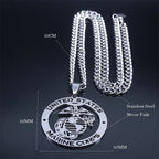 Statement Pendant Necklace — Stainless Steel