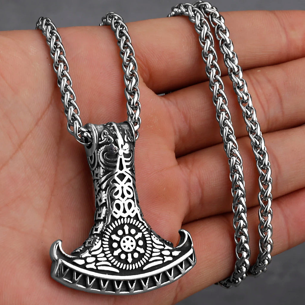 Original Viking Stainless Steel Thor Hammer Multiple Styles Domineering Unisex Necklace Pendant Boyfriend Gift