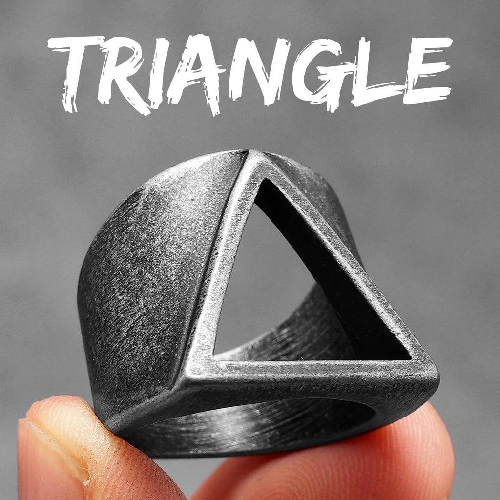 Geometry Texture Ring — Stainless Steel