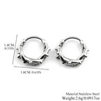 Gothic Punk Barbed Wire Spike Hoop Earrings Stainless Steel Huggie Hoops Street Ear Jewelry Emo Alt Teens Men Piercing