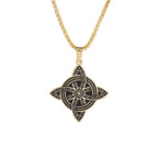 Quality Fashionable Medal Necklace Pendant Pirate Ship Compass Personality Men's Necklace Pendant Hip Hop Jewelry Trend