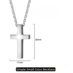 Religious Bible Jesus Cross Pendant Male Gold Color Stainless Steel Chain Crucifix Necklace For Men Christian Jewelry