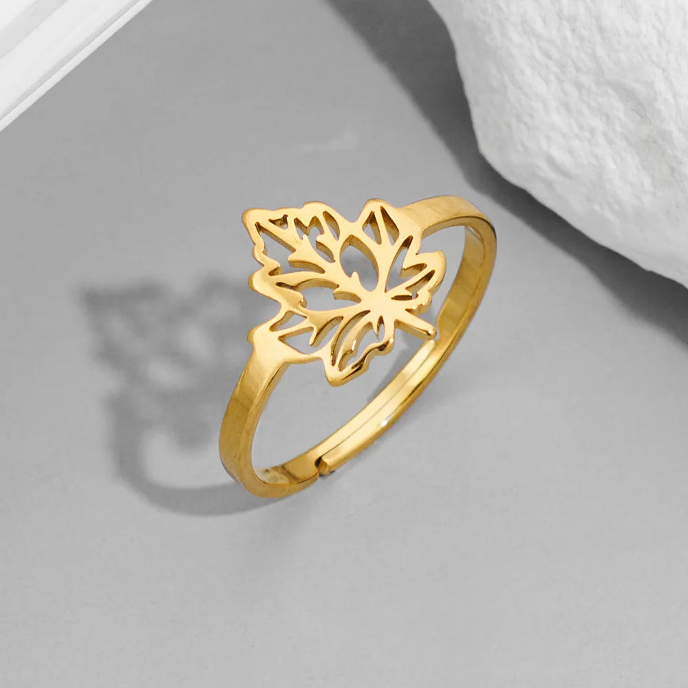 Stainless Steel Necklace For Women Man Maple Leaf Choker Pendant Chain Necklaces Engagement Jewelry korean Fashion NEW