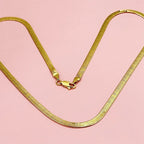 Lihong Luxury 925 Sterling Silver Gold Plated 4MM Snake Bone Necklace, Unisex Engagement Accessories Jewelry 40-60CM