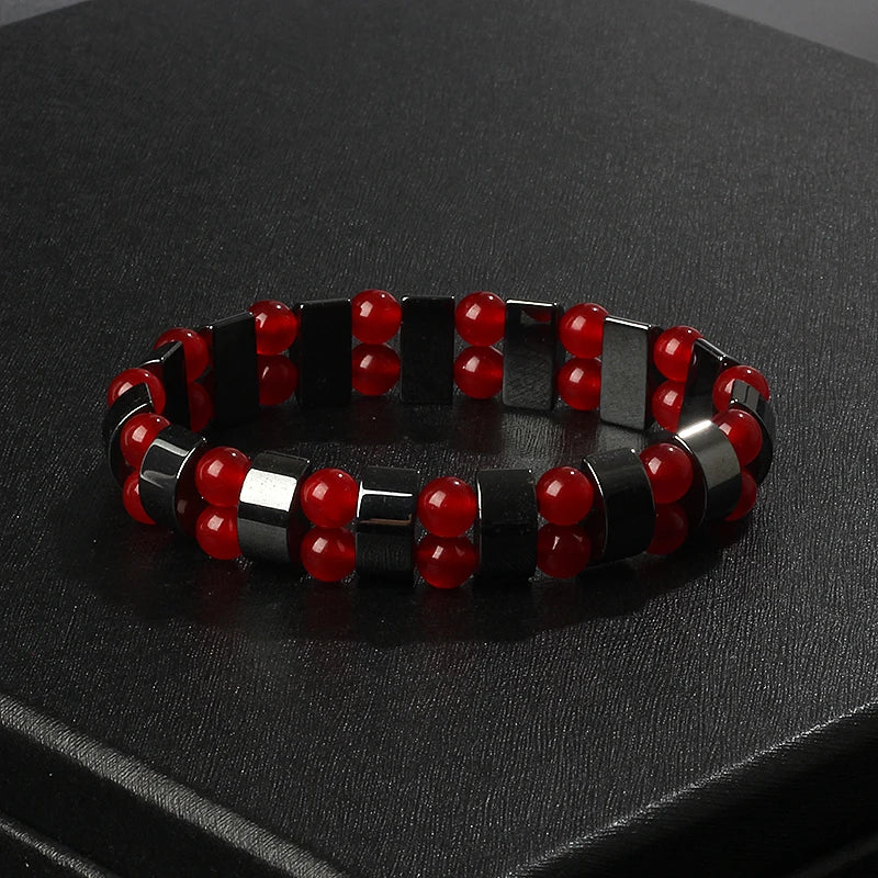 Fashion Wave Hematite Magnetic Bracelet Men Original Beaded Hematite Energy Bracelets for Women Positive Energy Jewelry