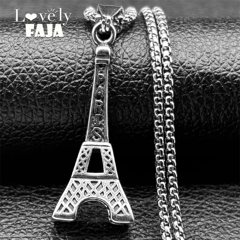 Silver Pendant Lovely Faja Vintage Paris Eiffel