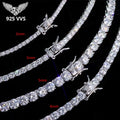 925 VVS Moissanite Star Chain Bracelet Hip Hop Jewelry Bling Iced Out Tennis Cross Bracelet Sterling Silver with GRA 7/8inch