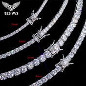 Iced Out Silver Cross Tennis Bracelet