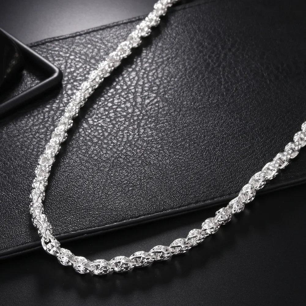 Men's Geometric Bracelet and Necklace Set 60cm and 20cm
